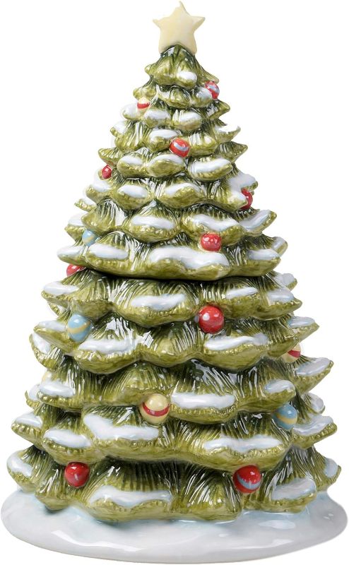 Photo 1 of 
Certified International Certified Inernational Evergreen Christmas Cookie Jar, Multicolored
