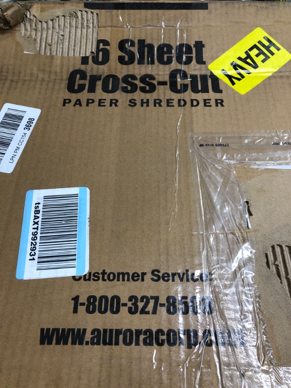 Photo 1 of Aurora AU1210MA Professional Grade High Security 12-Sheet Micro-Cut Paper/ CD and Credit Card/ 60 Minutes Continuous Run Time Shredder