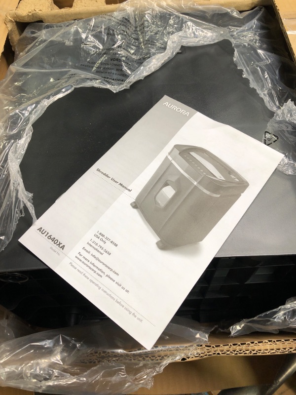 Photo 1 of Aurora AU1210MA Professional Grade High Security 12-Sheet Micro-Cut Paper/ CD and Credit Card/ 60 Minutes Continuous Run Time Shredder