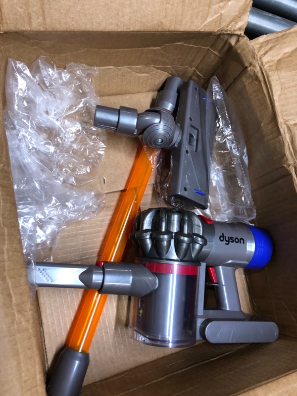 Photo 2 of Casdon Little Helper Dyson Cord-Free Vacuum Cleaner Toy, Grey, Orange and Purple (68702) Dyson Ball Vacuum Toy Vacuum with Working Suction and Sounds, 2 lbs, Grey/Yellow/Multicolor Toy + Dyson Ball Vacuum