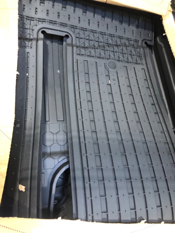 Photo 2 of 3W Floor Mats&Cargo Liner Fit Toyota Sienna 2021-2023 (Only for 7 Seat Without Spare Tire) TPE All Weather Custom Fit Floor Liner for Sienna 1st, 2nd and 3rd Row and Trunk Without Spare Tire, Black 1-3Row Floor Mats&Cargo Liner without Spare Tire