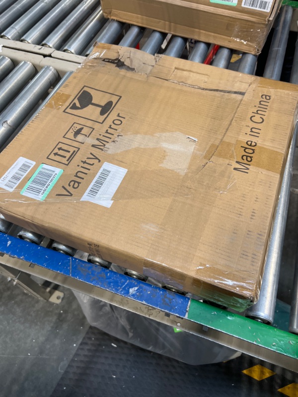 Photo 1 of FENNIO 18 inch Large Vanity Mirror with Lights, Round LED Lighted Up Makeup Mirror, Large Makeup Mirror with Lights, Touch Screen with 3-Color Lighting Dimmable, for Vanity Desk Tabletop, Bedroom White(led) 18" x 18"