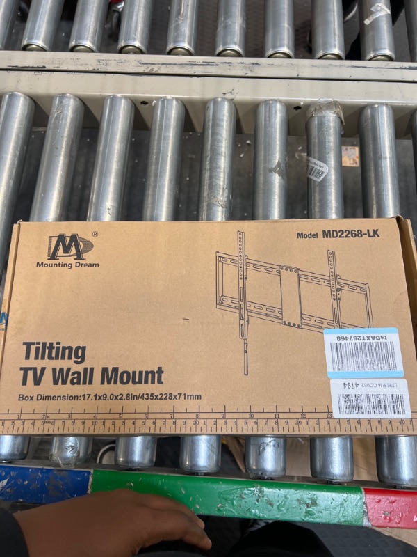 Photo 2 of Mounting Dream TV Mount for Most 37-70 Inch TV, Universal Tilt TV Wall Mount Fit 16", 18", 24" Stud with Loading Capacity 132lbs, Max Vesa 600 x 400mm, Low Profile Flat Wall Mount Bracket