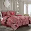 Photo 1 of 6-Piece Bellmead Red Jacquard Comforter Set, Queen