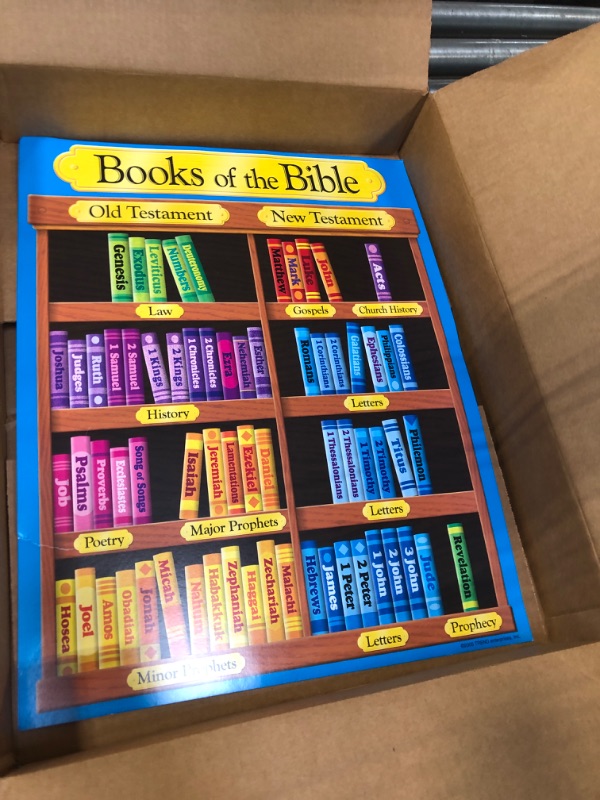 Photo 2 of Books Of The Bible Learning Chart Learning Materials Charts T-38702 Trend Enterprises Inc.