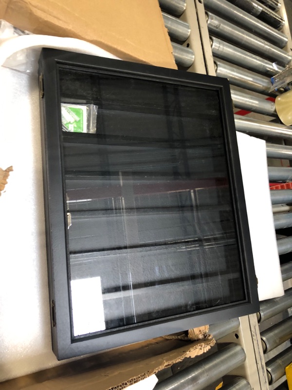 Photo 1 of ULTRGEE Pocket Knife Display Case, Knife Collection Display Shadow Box for Wall Military Folding Knife Showcase Display Cabinet with Removable Dual Recessed Shelves and UV Resistant Acrylic Panel