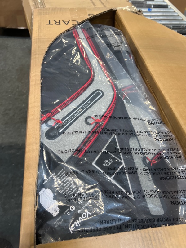 Photo 3 of Yovital 14 Way Golf Cart Bag for Push Bag Classy Design Full Length with Cooler, Rain Hood, Putter Well RED