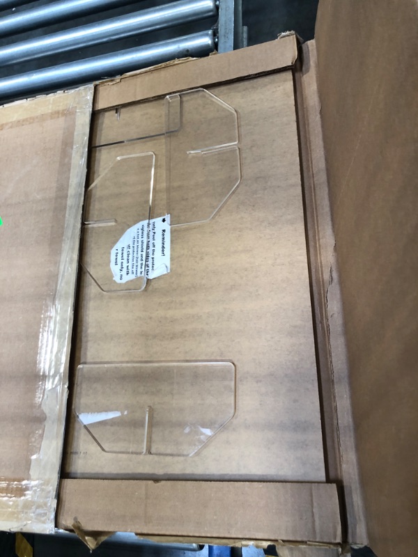 Photo 1 of Countertop Desk Sneeze Guard- Protective Partition, Plexiglass Shield Barrier for Coughing, Sneezing, Droplets - Acrylic Divider Panel (24" Wide x 24" High)