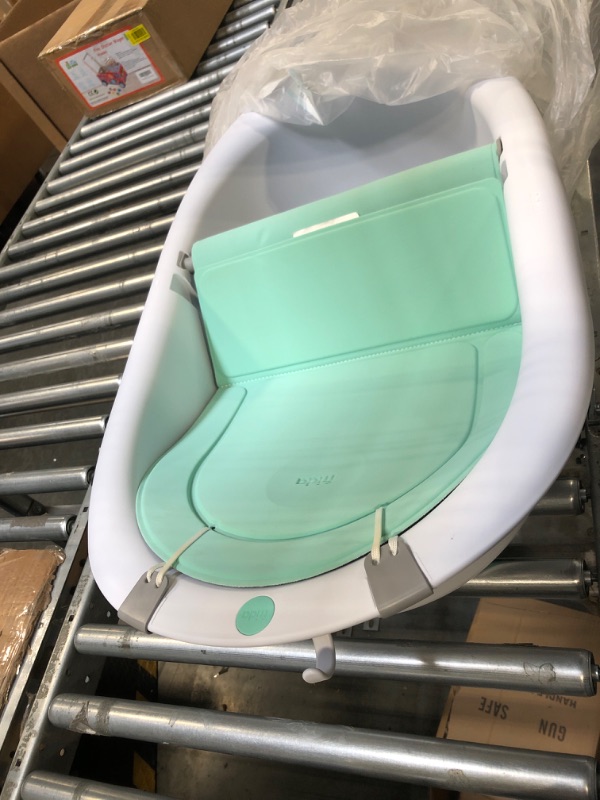 Photo 2 of 4-in-1 Grow-with-Me Bath Tub by Frida Baby Transforms Infant Bathtub to Toddler Bath Seat with Backrest for Assisted Sitting in Tub