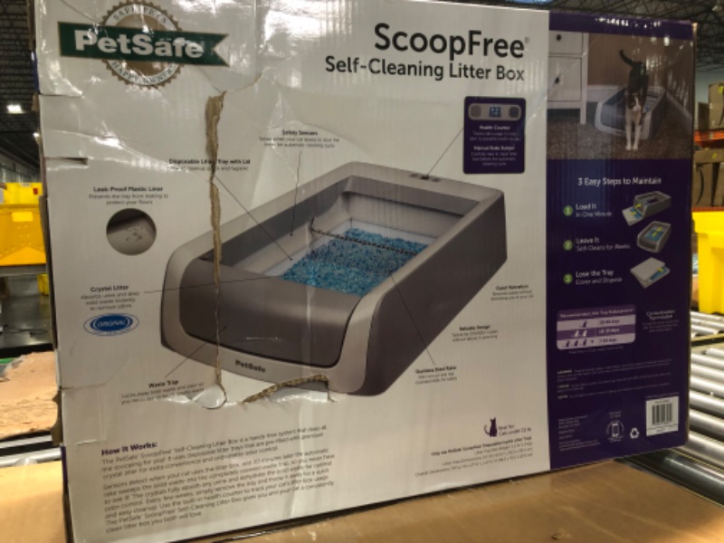 Photo 2 of ** MISSING PARTS** PetSafe ScoopFree Self-Cleaning Cat Litter Box - Never Scoop Again - Hands-Free Cleanup with Disposable Crystal Trays - Less Tracking, Better Odor Control - Health Counter Helps Monitor Your Cat Non-Covered