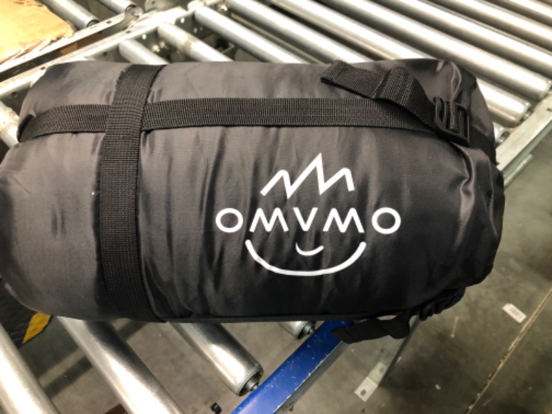 Photo 3 of OMVMO 15°F 10°F Duck Down Sleeping Bag for Adults,650 Fill Power,Ultralight Wearable 4 Season Cold Weather Rectangle Sleeping Bag for Camping Hiking,Can be Used as a Down Blanket or Cloak Black/15?/Right Zipper Regular(Fits up to 6'0'')