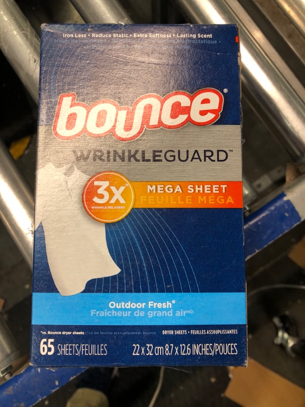 Photo 2 of Bounce Wrinkle Guard Dryer Sheets Outdoor Fresh 50 Sheets Per Box