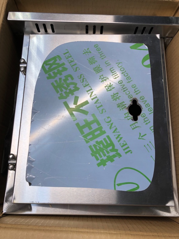 Photo 2 of 304 Stainless Steel Electrical Box 16'' x 12'' x 8'' Outdoor Electrical Enclosure Box 16" H x 12" W x 8" D with Mounting Plate Weatherproof Anti-Rust and Anti-Corrosion