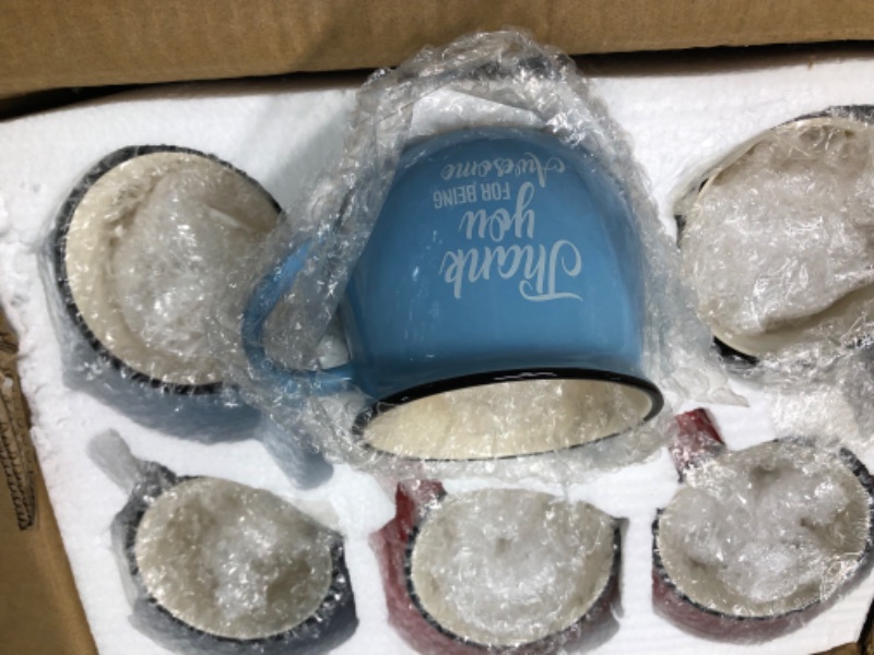 Photo 1 of Tioncy 12 Pcs 14oz Thank You Gift Mugs Appreciation Gift for Employee Inspirational Mugs Gift for Teacher Coworkers Retirement Nurses Volunteer Assistant with Handle Thanksgiving Gift Christmas Gift