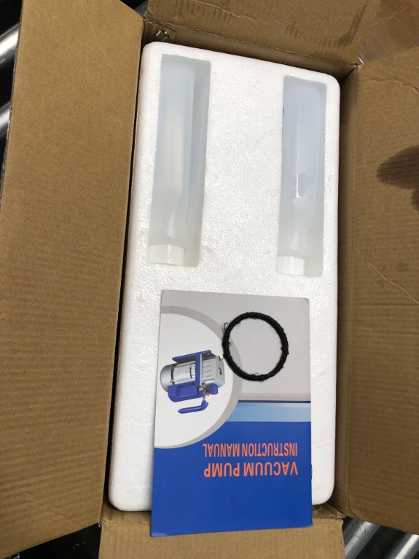 Photo 2 of GYZJ 5CFM Dual Stage Vacuum Pump (1/4" or 3/8" Inlet Port,1/2 HP,0.3 PA,15 microns) Rotary Vane Pump for HVAC/Auto AC Refrigerant Recharging R22 R410A R134A R404A R502 R407C