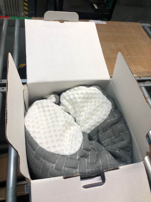 Photo 2 of **New Opened**Elviros Memory Foam Cervical Pillow, Ergonomic Contour Pillow for Neck and Shoulder Pain Relief, Orthopedic Sleeping Bed Pillows for Side Sleepers, Back and Stomach Sleepers (Dark Grey) Dark Grey Queen 25.2 x (4.1/4.9)*14.2inch