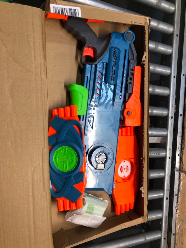 Photo 2 of **New Opened**NERF Elite 2.0 Flipshots Flip-16 Blaster with 16 Dart Barrels That Flip to Double Your Firepower, 16-Dart Capacity, 16 Elite Darts Frustration Free