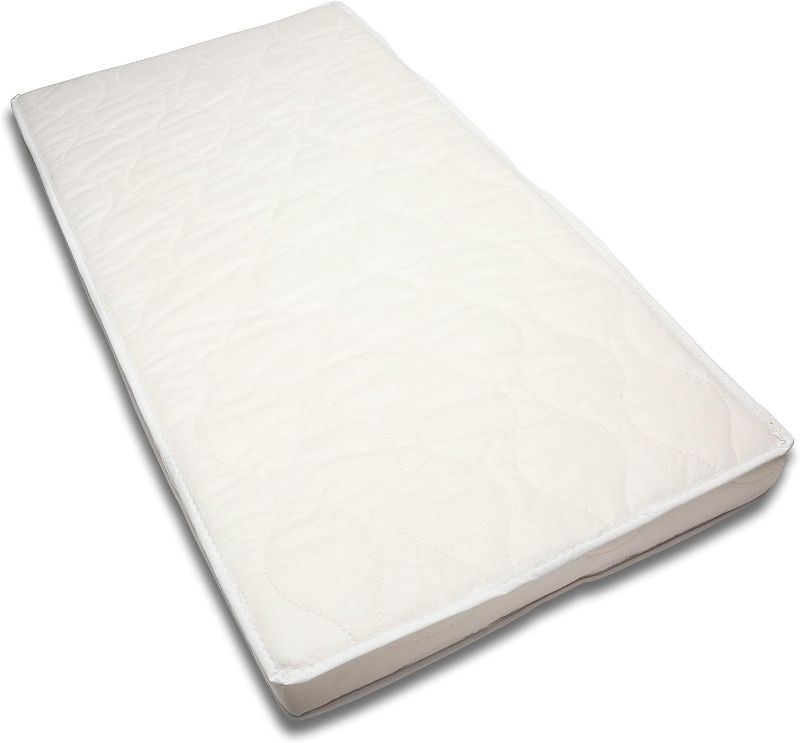 Photo 1 of First Essentials Baby Bassinet Cradle Mattress Oblong 16" x 32" Breathable Foam Interior Waterproof Padded Design.
