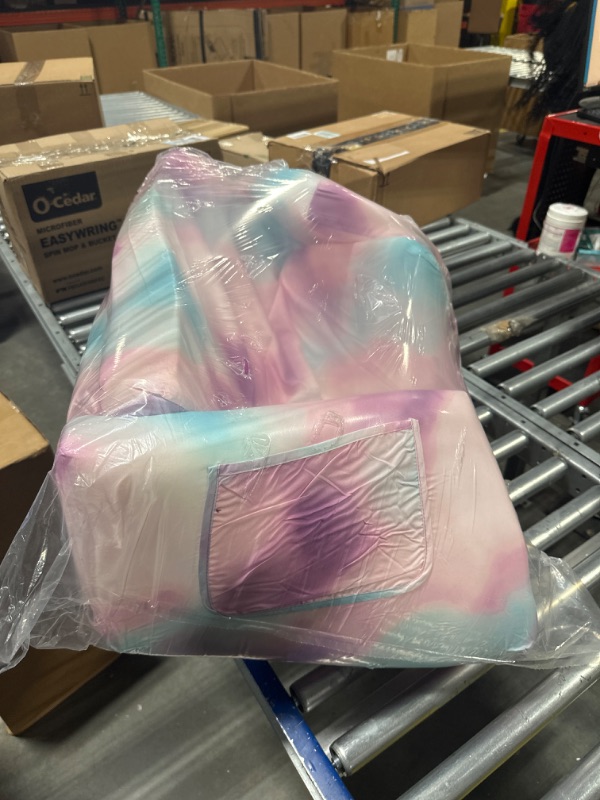 Photo 1 of Delta Children Cozee Flip-Out Sofa - 2-in-1 Convertible Sofa to Lounger for Kids, Pink Tie Dye