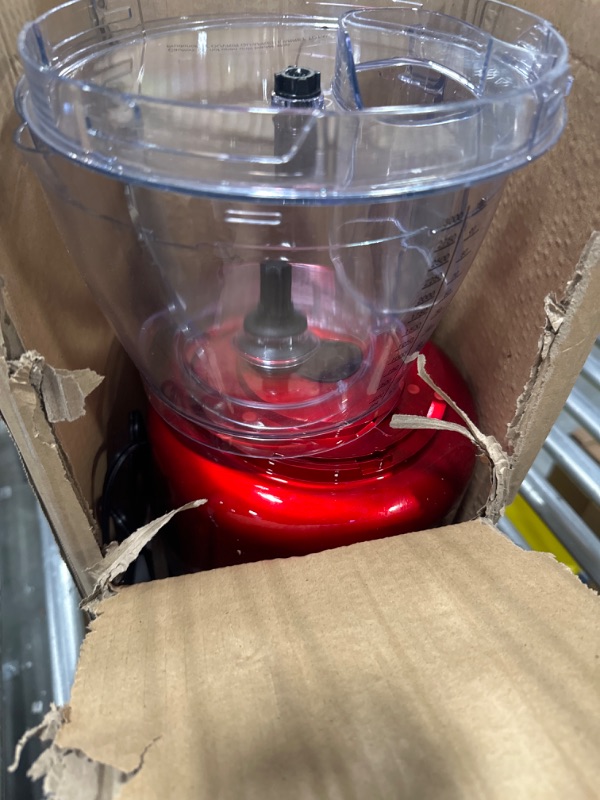 Photo 4 of ***CRACKED*** ** FOR PARTS** Homtone Professional Food Processors Food Chopper, 600W with 16 Cup Processor Bowl, 4 Blades, Food Chute and Pusher for Shredding, Pureeing Vegetables, Meat, Grains, Nuts