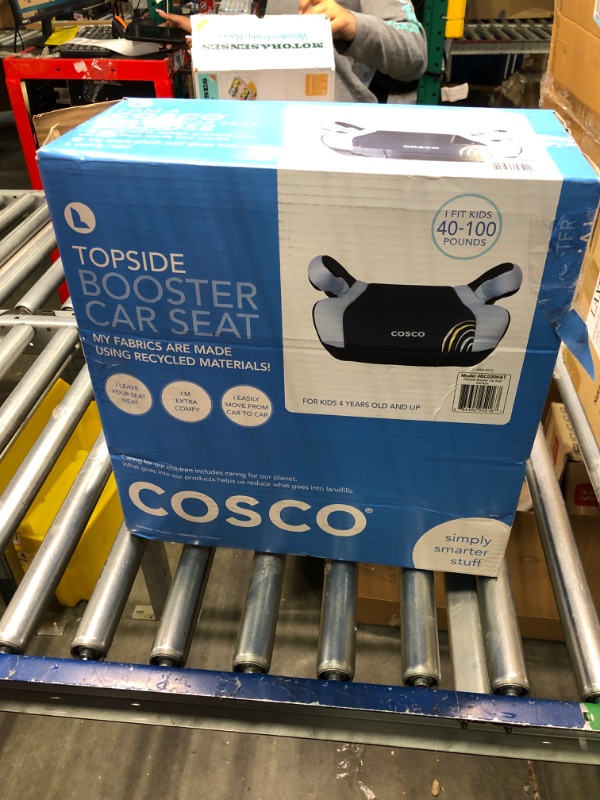Photo 1 of Cosco Topside Backless Booster Car Seat, Lightweight 40-100 lbs, Rainbow