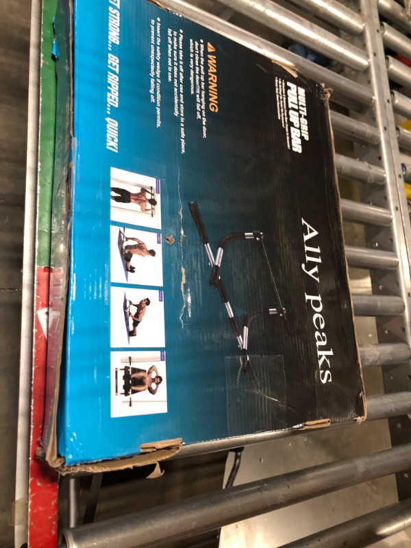 Photo 1 of Ally Peaks Pull Up Bar for Doorway | Thickened Steel Max Limit 440 lbs Upper Body Fitness Workout Bar| Multi-Grip Strength for Doorway | Indoor Chin-Up Bar Fitness Trainer for Home Gym Portable silver1