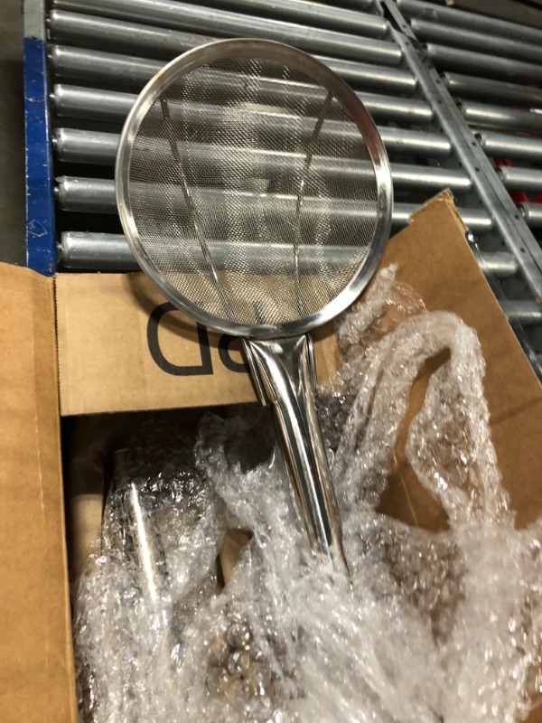 Photo 5 of 2 Pieces 26 Inch Stainless Steel Mixing Paddle and Plated Skimmer Long Skimmer Spoon Fryer Scoop Wire Strainer with Handle Cooking Paddle for Stirring Brewing Seafood Crawfish Shrimp Boil