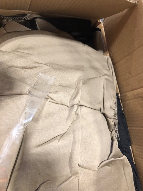 Photo 1 of BDK PolyPro Car Seat Covers Full Set in Solid Beige – Front and Rear Split Bench , Easy to Install, Interior Covers for Auto Truck Van SUV