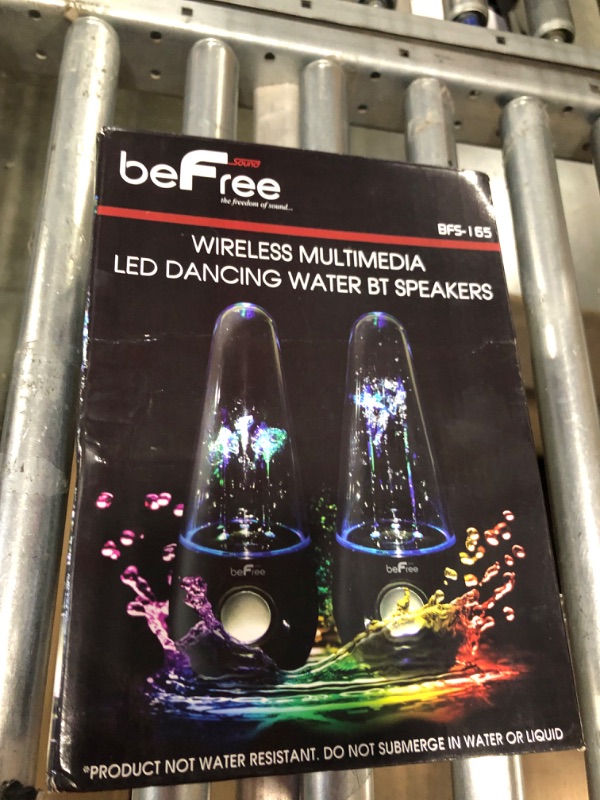 Photo 2 of beFree Sound Bluetooth LED Dancing Water Multimedia Speakers in Black, (BFS-Shelf Speaker)
