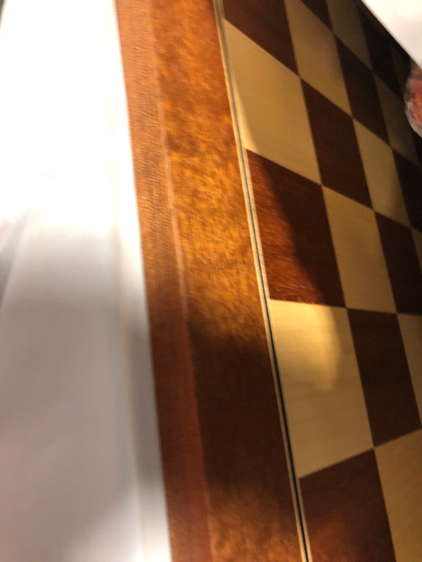 Photo 3 of A&A 21.25" Professional Wooden Tournament Chess Board/Mahogany & Maple Inlaid / 2.25" Squares w/o Notation 21.25” / 54cm Mahogany & Maple Inlaid - W/O Notation