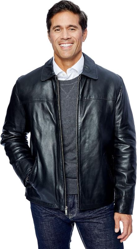 Photo 1 of Excelled Leather Men's New Zealand Lambskin Leather Classic Open Bottom Jacket size XL
