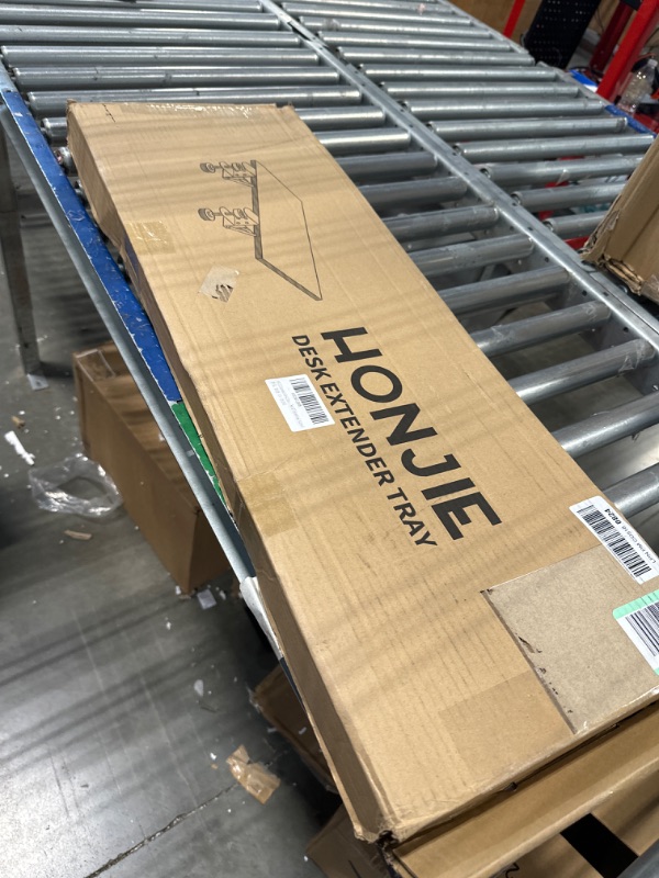 Photo 1 of HONJIE Ergonomics Desk Extender Tray, Suitable for Office. Foldable, Punch-Free Clamp on.Computer Keyborad Tray, Desk Extension Board.(25.2"*9.45"(64cm*24cm), Carbon) 25.2"*9.45"(64cm*24cm) Carbon