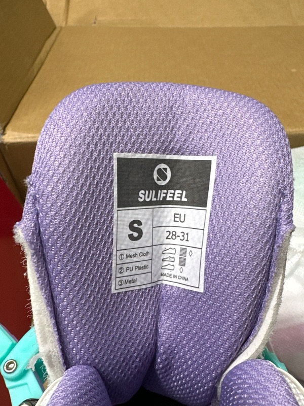Photo 1 of SULIFEEL Rainbow Unicorn 4 Size Adjustable Light up Roller Skates for Girls Boys for Kids A Rainbow Small - Little Kid