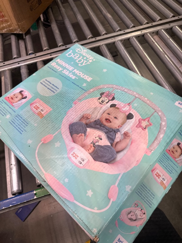 Photo 1 of Bright Starts Minnie Mouse Rosy Skies Cradling Baby Bouncer - Pink