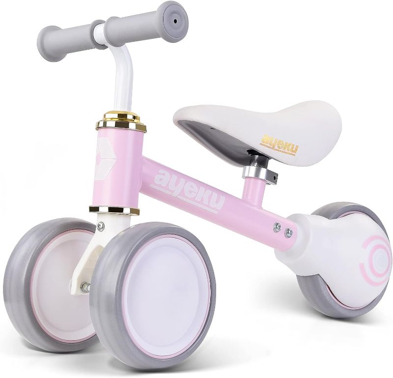 Photo 1 of AyeKu Baby Balance Bike Cool Toys for 1 Years Old Girl Gifts 12-24 Month Toddler First Bikes Best Riding Toy 1st Birthday Gift (Pink)**not exact picture**

