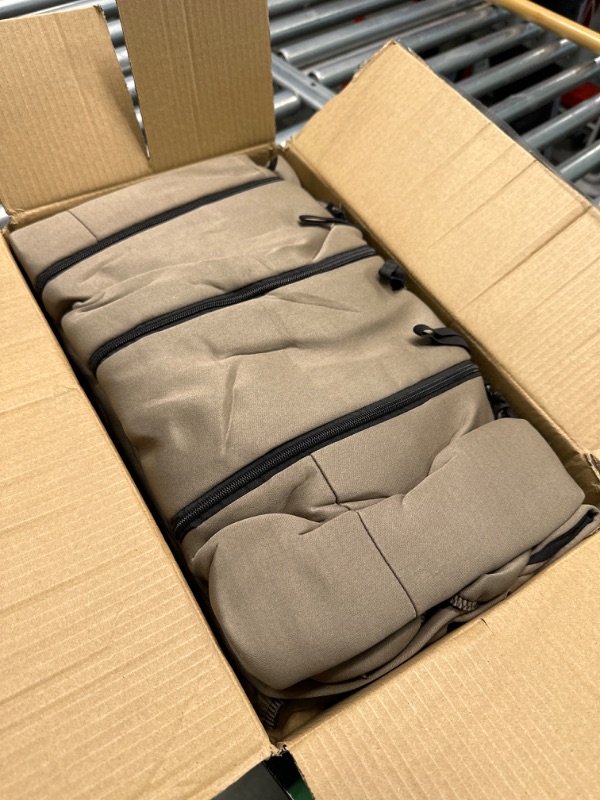 Photo 3 of BDK PolyPro Car Seat Covers Full Set in Solid Beige – Front and Rear Split Bench , Easy to Install, Interior Covers for Auto Truck Van SUV