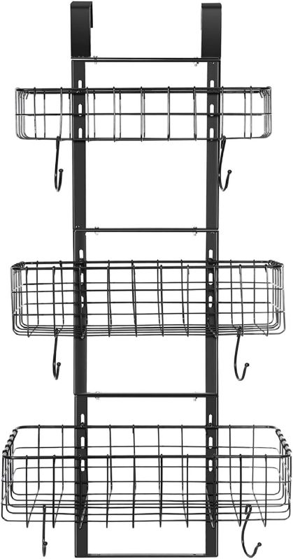 Photo 1 of 3-Basket Over The Door Organizer - STOCK PHOTO FOR REFERENCE 