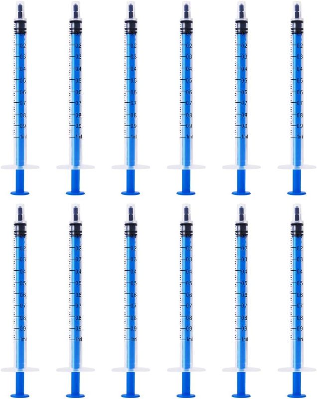 Photo 1 of 20 Pack Plastic Syringes with Measurement Markings, Individually Sealed Ideal for Oral Use, Refilling, Pet Feeding, Including Application of Oil or Glue 1ml