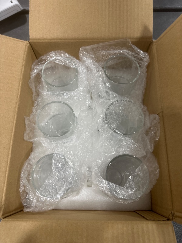 Photo 1 of [ 12 Pack ] Glass Cups with Glass Straws, 12oz Highball & Rock Drinking Glasses, Everyday Drinkware Glasses Set, Cute Tumbler Cup, Kitchen Glasses for Iced Coffee, Water, Beer, Cocktail, Whiskey, Gift