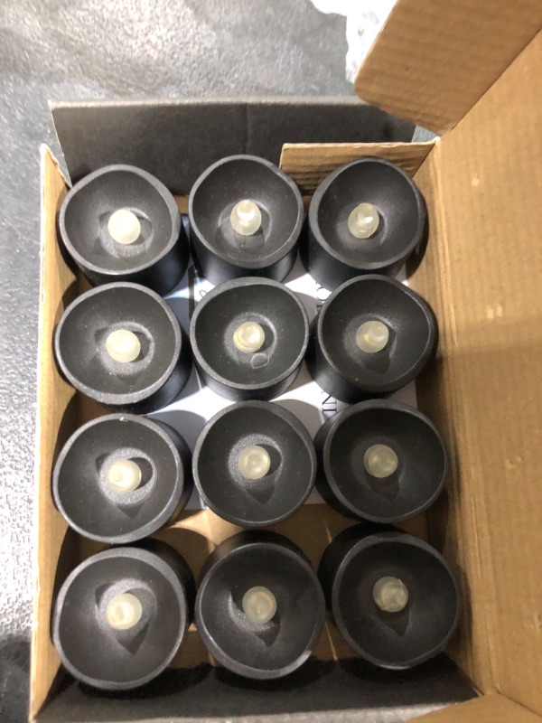 Photo 1 of 12 PACK FLICKERING BLACK FAKE CANDLES 