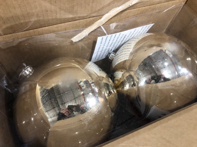 Photo 1 of 2 extra large Christmas ball ornaments- gold