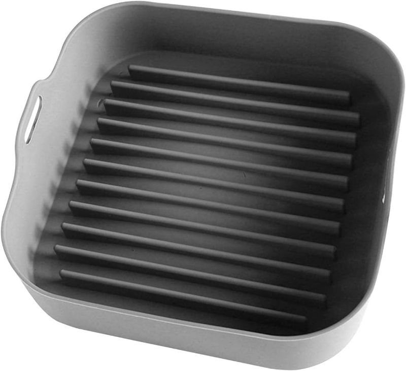 Photo 1 of 2 pack Air Fryer Silicone Pot, Air Fryer Replacement Basket, 8x8x2.95 inch Square Silicone Air Fryer Basket for Paper Liners, Silicone Bowl For Air Fryer Oven Accessories
