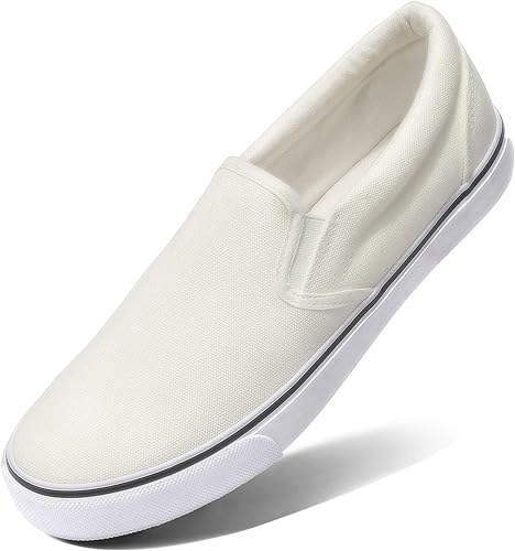 Photo 1 of CAMEL CROWN Men's Slip on Canvas Shoes Lightweight Skateboarding Shoes Casual Walking Sneakers Comfortable Skate Shoes Size 7
