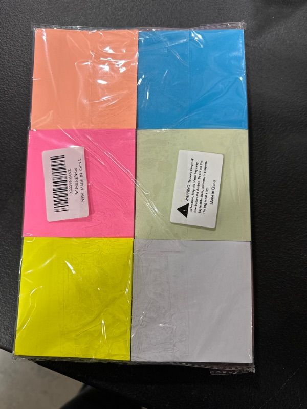 Photo 3 of 12 Pack Sticky Notes, 3x3 Inch Colorful Sticky Note, 50 Sheets/Book Bright Colors Self-Stick Notes Pads, Sticky Note Pads for Home, Office, School. Teacher Wish List(12 Color) 2 pack