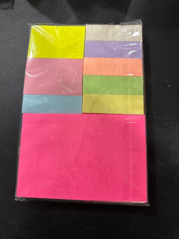 Photo 3 of 15 Pack Sticky Notes, 4 Sizes Colorful Sticky Note Pads, 50 Sheets/Book Bright Colors Self-Stick Notes Pads, Sticky Note for School, Office Supplies, Book Notes(13 Colors) 2 PACK