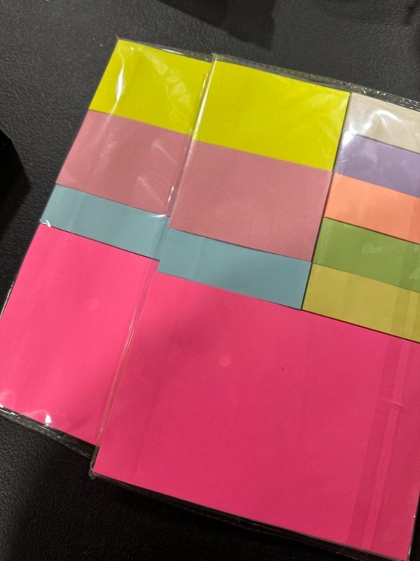 Photo 1 of 15 Pack Sticky Notes, 4 Sizes Colorful Sticky Note Pads, 50 Sheets/Book Bright Colors Self-Stick Notes Pads, Sticky Note for School, Office Supplies, Book Notes(13 Colors) 2 PACK