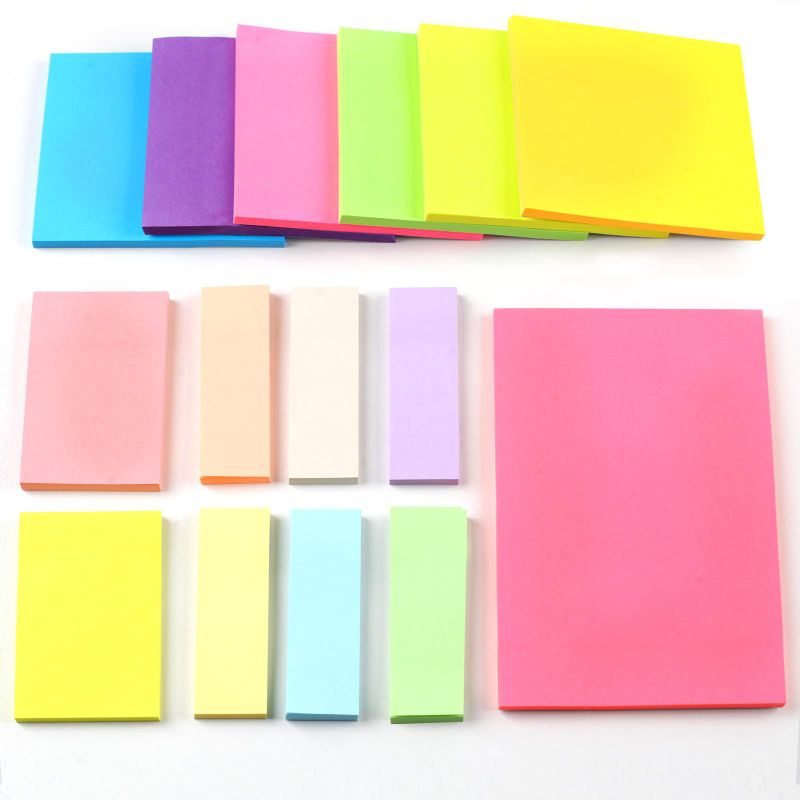 Photo 1 of 15 Pack Sticky Notes, 4 Sizes Colorful Sticky Note Pads, 50 Sheets/Book Bright Colors Self-Stick Notes Pads, Sticky Note for School, Office Supplies, Book Notes(13 Colors) 2 PACK