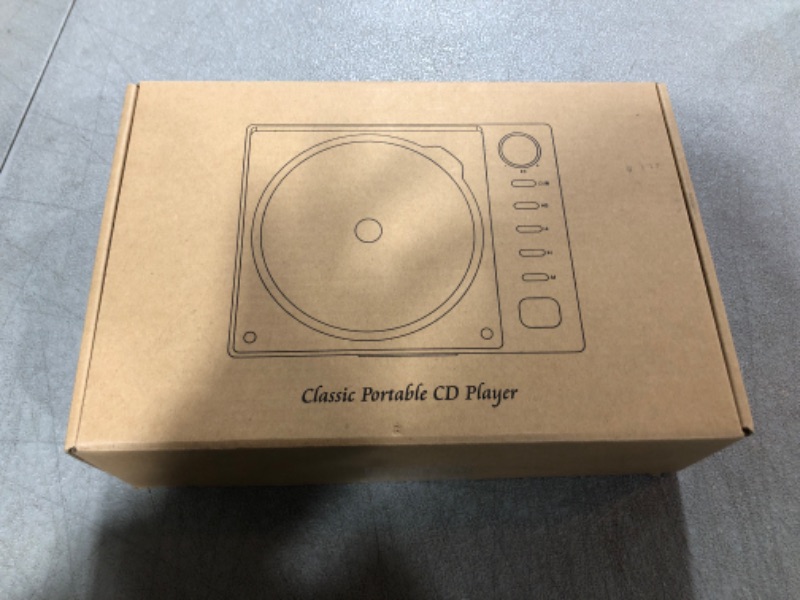 Photo 1 of CD Player Portable, Leapwell Portable CD Player with Speakers Bluetooth for Car Home, Small Compact Desktop Retro CD Player Rechargeable with Headphones Radio, Personal CD Players with FM USB White