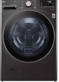 Photo 1 of LG TurboWash 360 4.5-cu ft High Efficiency Stackable Steam Cycle Smart Front-Load Washer (Black Steel) ENERGY STAR
