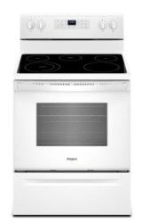 Photo 1 of Whirlpool 30-in Glass Top 5 Elements 5.3-cu ft Steam Cleaning Freestanding Electric Range (White)
